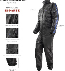 Capa de Chuva Masculina - esporte