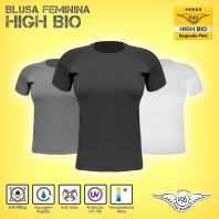 Blusa HIGH-BIO Manga Curta Feminina – P, M e G