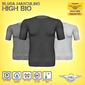 Blusa HIGH-BIO Manga Curta Masculina – GG e XG