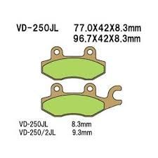 VD250JL PASTILHA DE FREIO HH SINTERIZADA METÁLICA