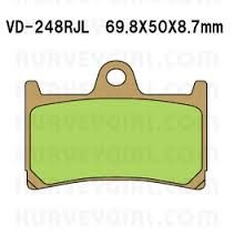 VD248RJL PASTILHA DE FREIO HH SINTERIZADA METÁLICA